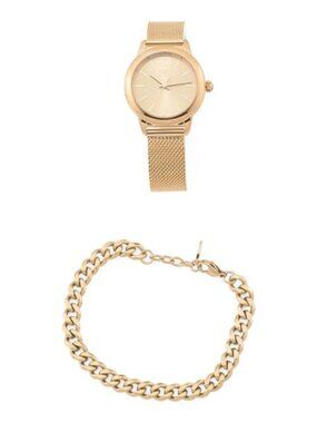 INVICTA Women's Angel Stainless Steel Gold Watch And Bracelet Set
